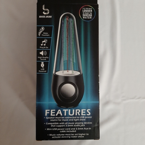 NIB! Bass Jaxx Dancing Water Speaker - Picture 2 of 3